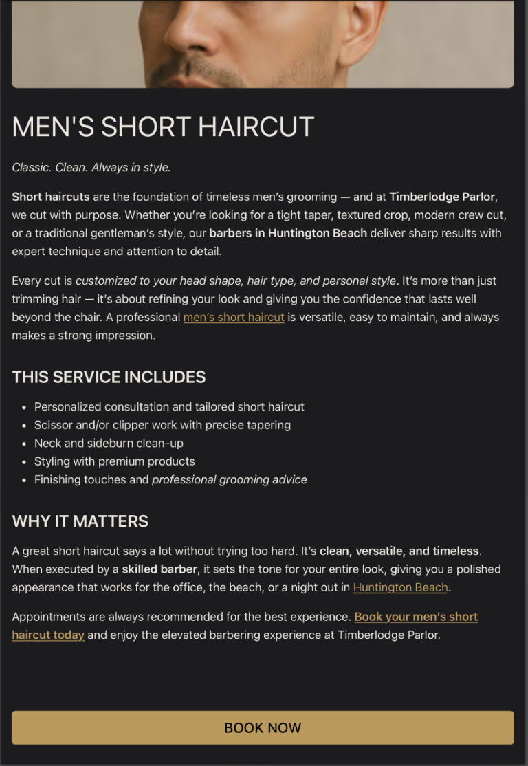 Service page