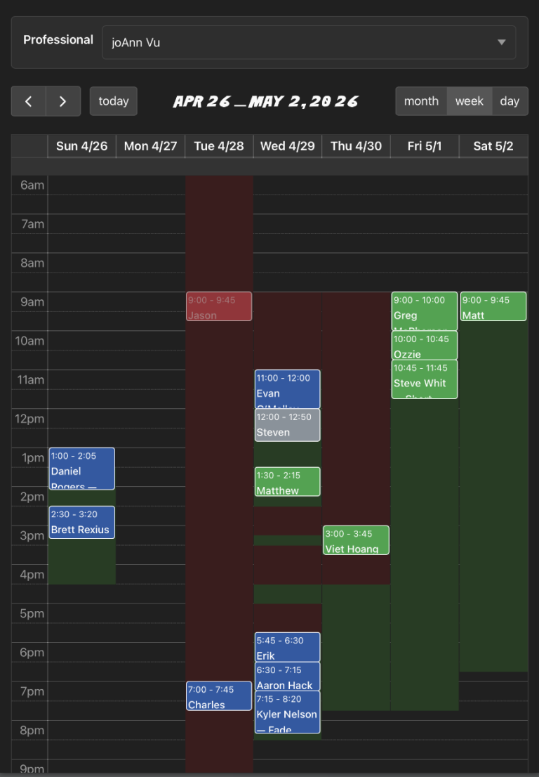 Staff calendar